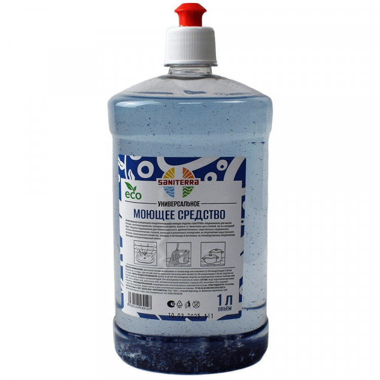 Универсальное м/средство 1л "SANITERRA", антибактериальное, пуш-пул