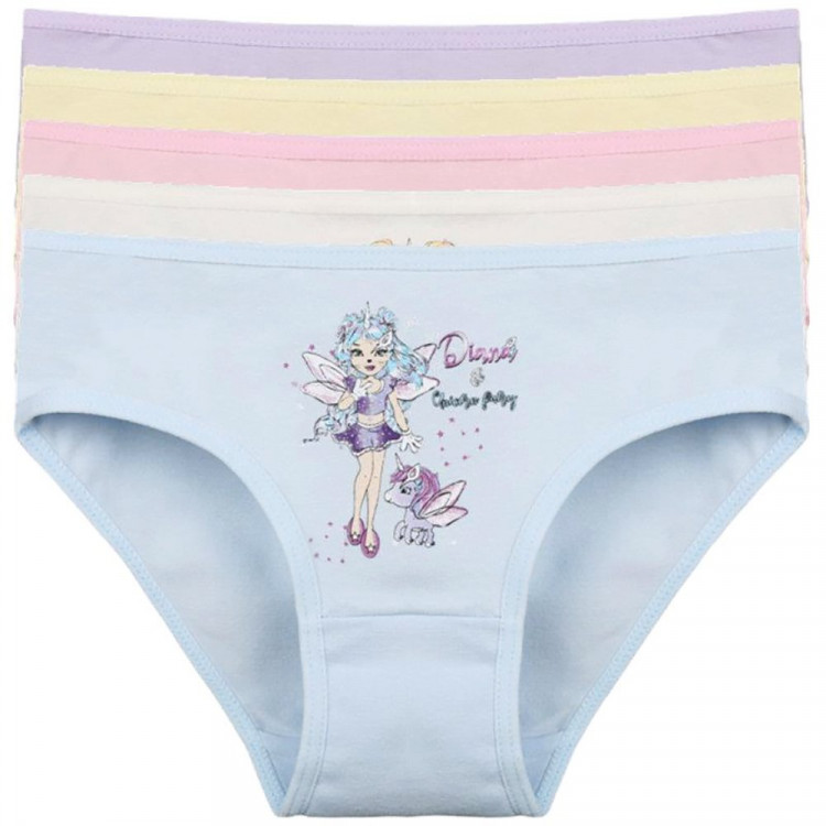 Трусы для девочки арт.4171PB10 цвет в ассортименте 100% хлопок