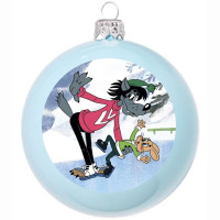 Шар стекло 08см (серия Мультфильм) "Ну, погоди 1" п/у арт.КУ-80-234117
