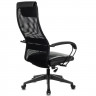 Кресло для руководителя хром/кожзам Бюрократ CH-608 черный
