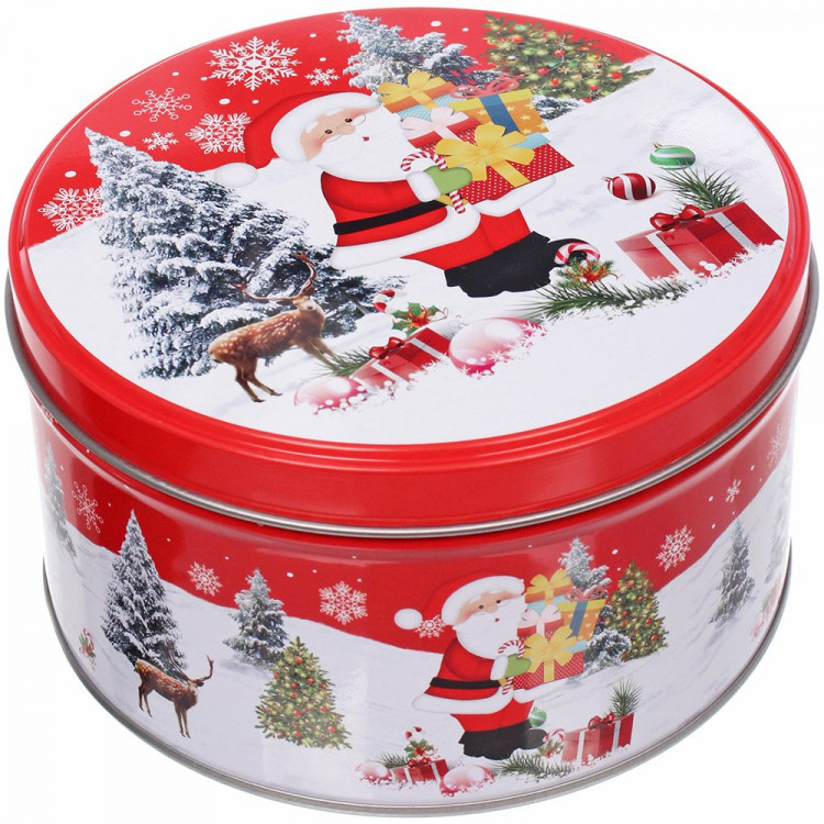 Банка жестяная "Настроение праздника" 13,5*7,5см 900мл арт.894-408 Банка жестяная "Настроение праздника" 13,5*7,5см 900мл арт.894-408