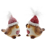 Статуэтка декоративная "Птичка в шапочке" 07,5см 2 вида арт.824967