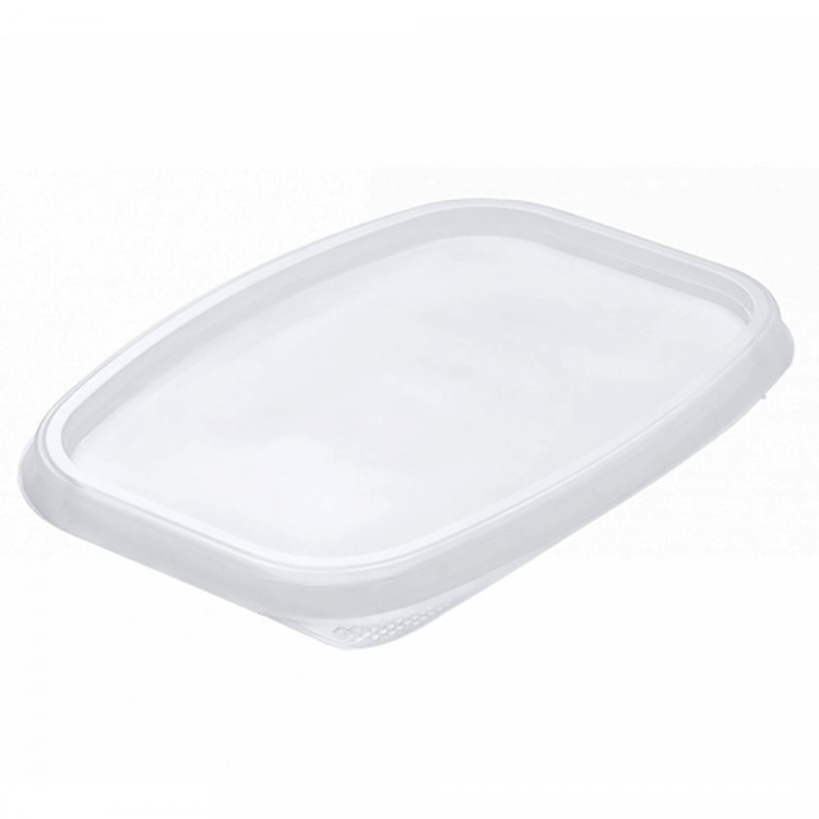 Крышка пластиковая, цвет прозрачный к среднему контейнеру 350-1000мл прямоугольный138х102мм (Ст.50/1000)