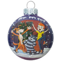 Шар стекло 08см (серия Мультфильм) "Веселые друзья" п/у арт.КУ-80-234088