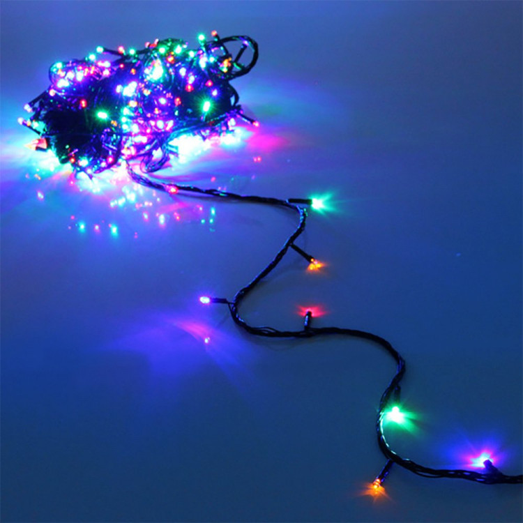 Гирлянда эл.д/дома точечная 24м 280LED (зел.провод) цв.мульти 8реж. арт.725-994