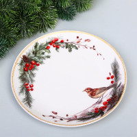 Тарелка керамическая "Зимняя мелодия" 20см арт.893-276