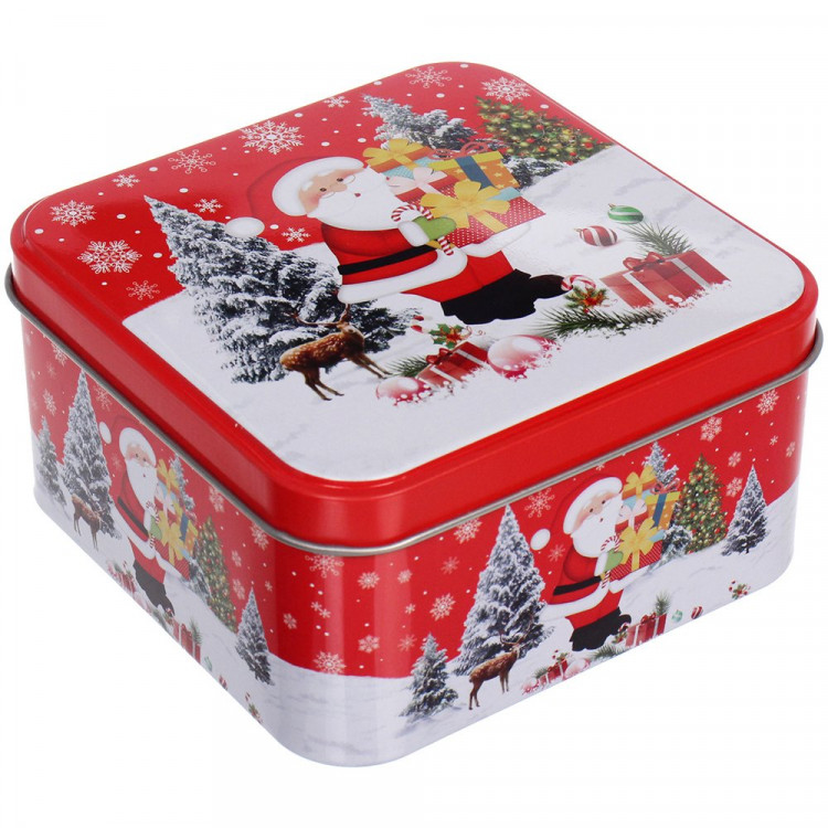 Банка жестяная "Настроение праздника" 12*12*6см 900мл арт.894-414