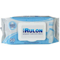 Туалетная бумага влажная 50шт/пачка Mon Rulon с крышкой (Ст.32)