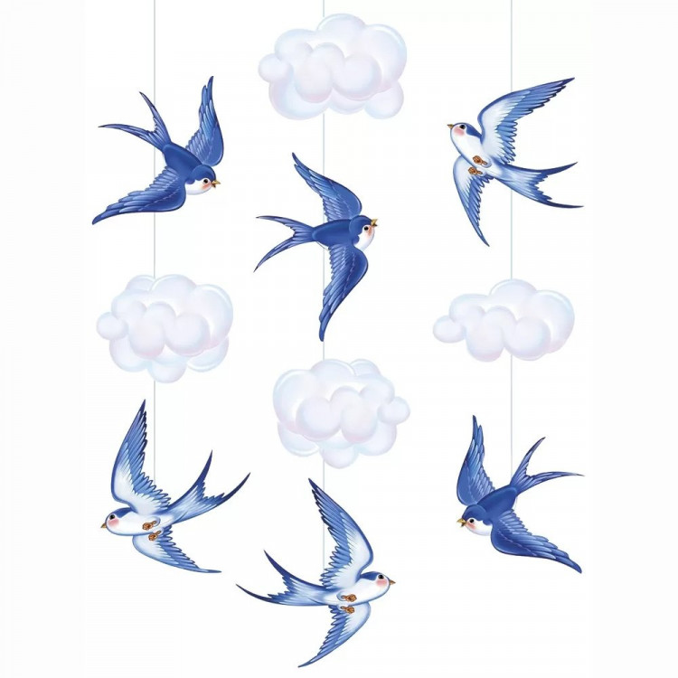 Гирлянда на нитях "Весенние ласточки" длина 1*1,5м арт.29,725,00 Гирлянда на нитях "Весенние ласточки" длина 1*1,5м арт.29,725,00