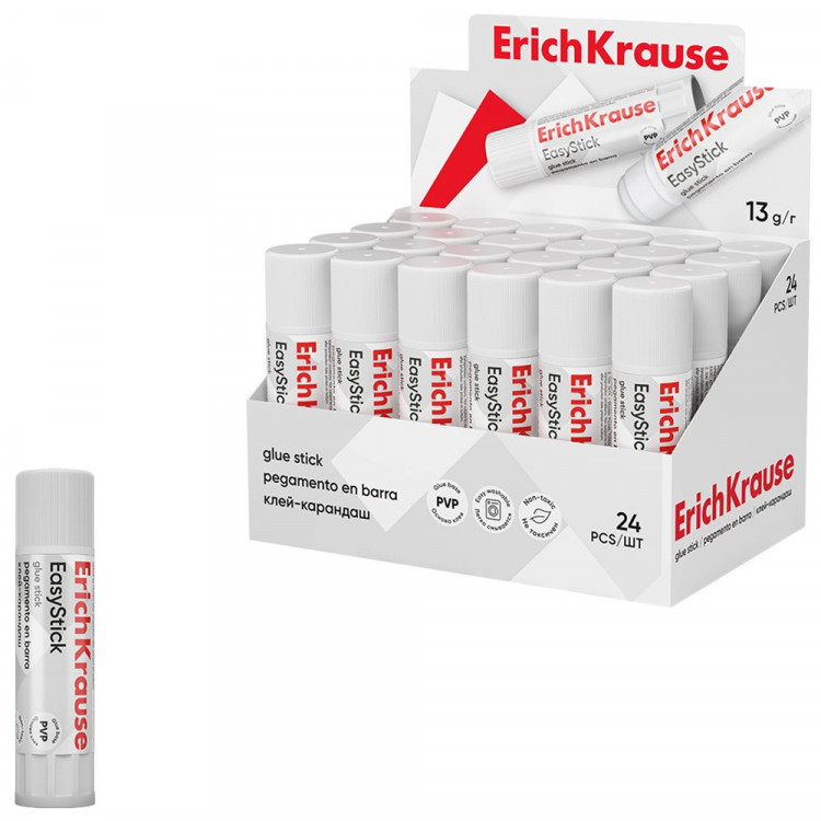 Клей-карандаш 13г ErichKrause Лёгкое склеивание арт.48030 (Ст.24)