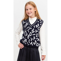 Жилет для девочки (GUVERCIN) артикул 0802  цвет темно-синий