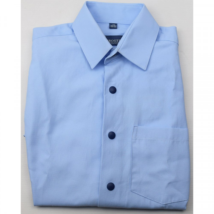 Сорочка детская приталенная длинный рукав размерный ряд 29/116-36/158-164 цвет голубой Brostem арт.1LD116d на кнопках