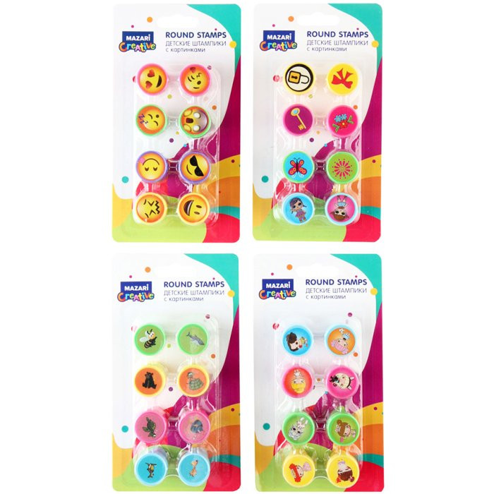 Штампик (Mazari) набор 8 штук 2,2х3 см ассорти арт.M-9947 Штампик (Mazari) набор 8 штук 2,2х3 см ассорти арт.M-9947