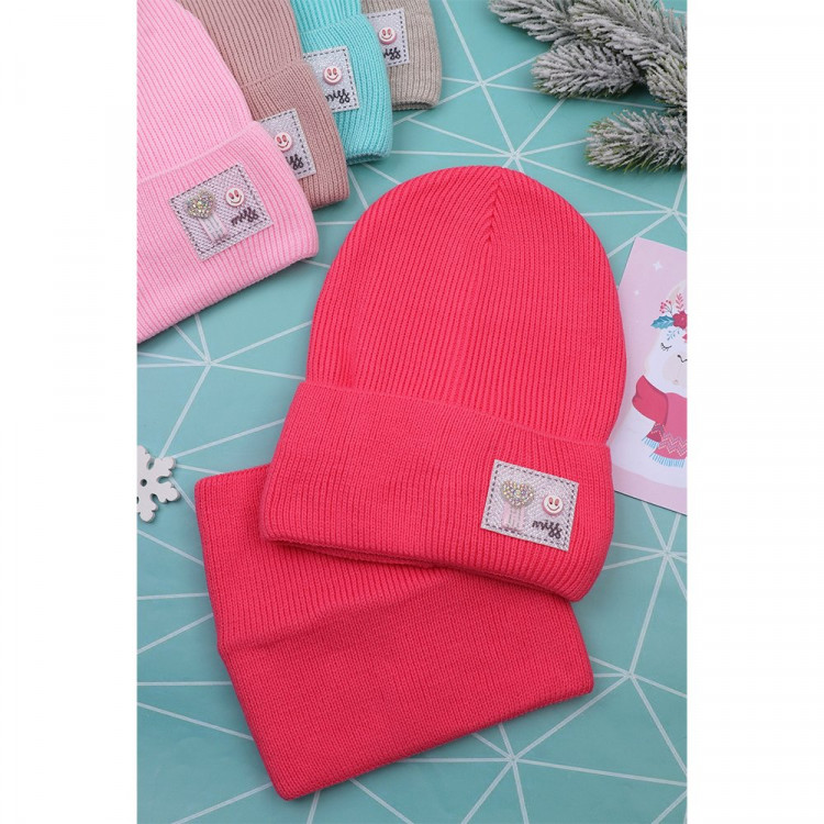 Комплект демисезонный для девочки (MULTIBREND) арт.БА3919-1 (шапка+снуд) размер 52- 54 цвет в ассортименте