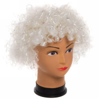 Парик карнавальный "Афро кудри" цв.белый арт.772-035