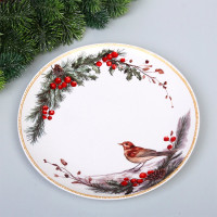 Тарелка керамическая "Зимняя мелодия" 25см арт.893-280
