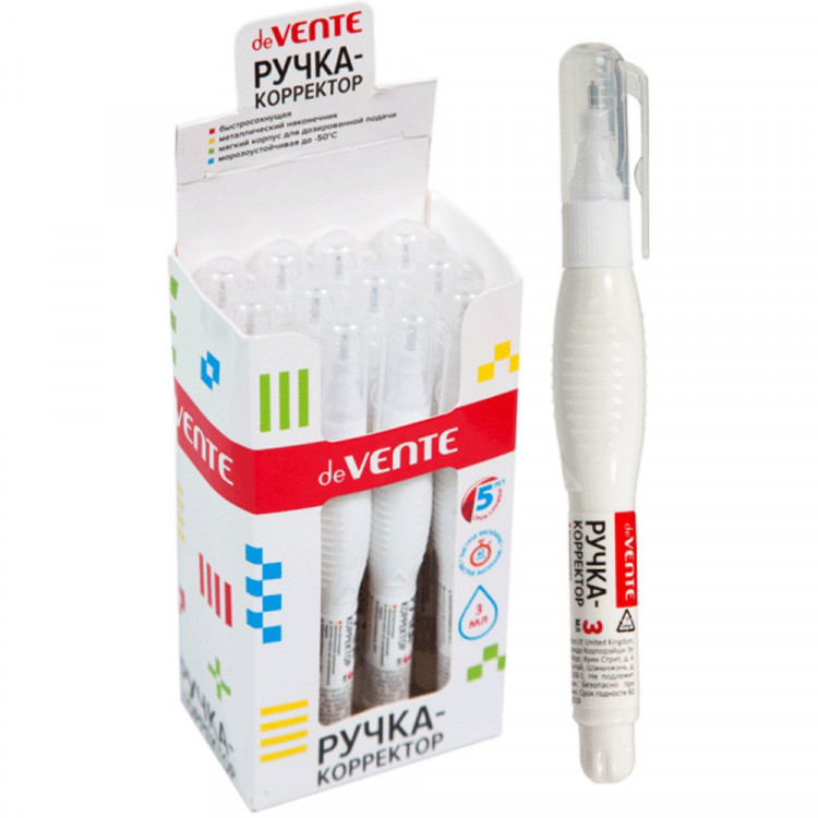 Корректирующая ручка 3мл deVENTE металлический наконечник арт.4061102