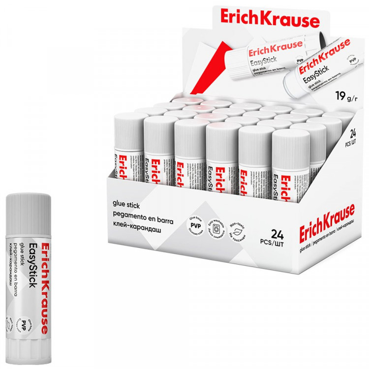 Клей-карандаш 19г ErichKrause Лёгкое склеивание арт.48032 (Ст.24)