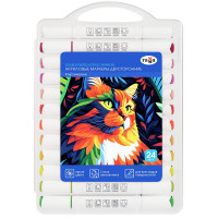 Маркеры акриловые (Гамма) Классические 24 цвета двусторонние пластиковый бокс арт.15062025_24 Маркеры акриловые (Гамма) Классические 24 цвета двусторонние пластиковый бокс арт.15062025_24