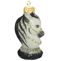 Украшение на ёлку стекло (серия Символ года) 07см "Шахматный конь 2" п/уп. арт.ФУ-293/2