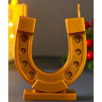 Свеча фигурная 85г "Золотая подкова" арт.10903497 Свеча фигурная 85г "Золотая подкова" арт.10903497