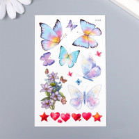 Татуировка на тело "Бабочки. Нежные чувства" 12*7,5см арт.9323584