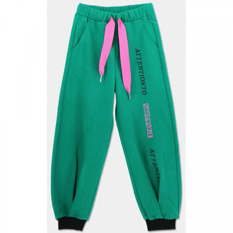 Брюки для девочки (Deloras) артикул 19554 размерный ряд 26/98-32/128 цвет зеленый