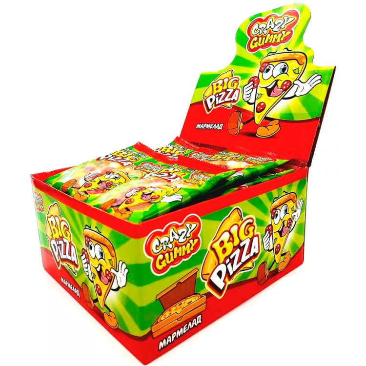 Жевательный мармелад Crazy Gummy Big Pizza 16гр  (Ст.36)