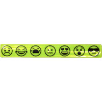Светоотражающий браслет (deVENTE) Smile" 3х22 см желтый с принтом арт.9081001