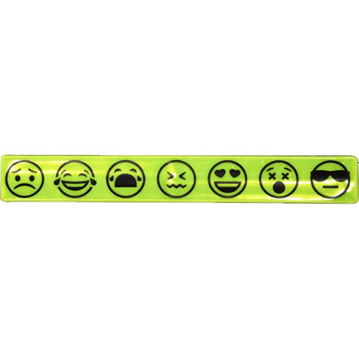 Светоотражающий браслет (deVENTE) Smile" 3х22 см желтый с принтом арт.9081001