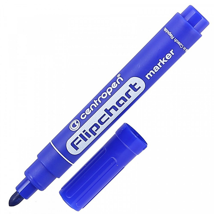 Маркер CENTROPEN FLIPCHART ВО круглый 2,5мм синий арт.8550/1С