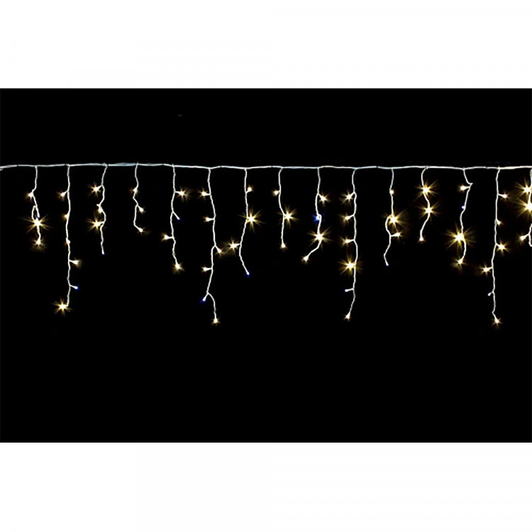 Гирлянда эл.д/дома подвесная Бахрома 3*0,3/0,7м 100LED (св.провод) цв.белый реж.мерцание арт.725-883