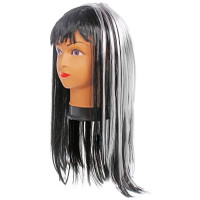 Парик карнавальный "Загадочный вечер" цв.черно-белый арт.772-119