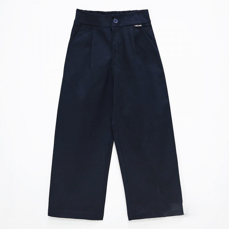 Брюки-палаццо для девочки (Gemello) артикул 55801 размер 30/122-42/158 цвет темно-синий Брюки-палаццо для девочки (Gemello) артикул 55801 размер 30/122-42/158 цвет темно-синий