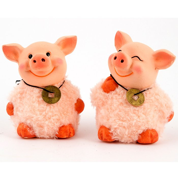 Статуэтка символ года Счастливая хрюшка 9см арт.122754