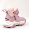 Ботинки для девочки ( B&G) розовый верх-искусственная кожа подкладка -натуральный мех артикул dz-F365-4F