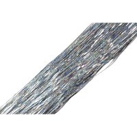 Дождь новогодний двуслойный прямой 100см цв.голография серебро Дождь новогодний двуслойный прямой 100см цв.голография серебро