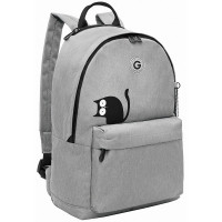 Рюкзак для девочек (Grizzly) арт.RXL-623-1/4 серый 26х38х12 см