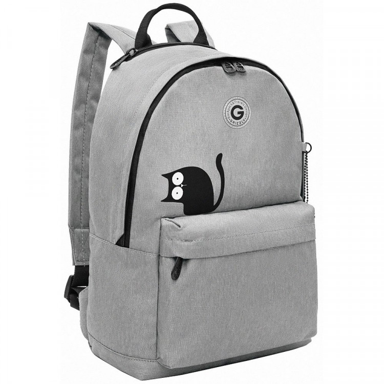 Рюкзак для девочек (Grizzly) арт.RXL-623-1/4 серый 26х38х12 см Рюкзак для девочек (Grizzly) арт.RXL-623-1/4 серый 26х38х12 см