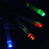 Гирлянда электрическая для дома занавес Дождь 1,5*2,5м 360LED цвет мульти (светлый провод) 8режимов (можно соединять) арт.131-030