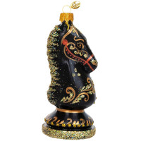 Украшение на ёлку стекло (серия Символ года) 09см "Шахматный конь" черный п/уп. арт.ФУП4-2487/2 Украшение на ёлку стекло (серия Символ года) 09см "Шахматный конь" черный п/уп. арт.ФУП4-2487/2