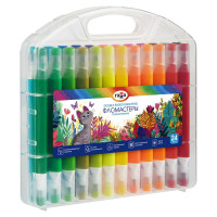 Фломастеры (ГАММА) Классические 24 цвета утолщенные двусторонние суперсмываемые пластиковый бокс арт.26032025_240 Фломастеры (ГАММА) Классические 24 цвета утолщенные двусторонние суперсмываемые пластиковый бокс арт.26032025_240