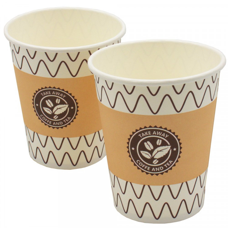 Стакан бумажный 200/260мл Зиг заг 10 шт/уп (Ст.20)  крышка 446984,446985 ДЛЯ РК