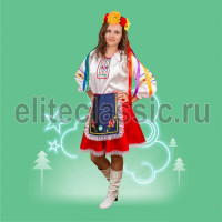 ЛИКВИДАЦИЯКостюм взрослый Украинка (венок,фартук,блузка,юбка)