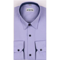 Сорочка подростковая приталенная длинный рукав размерный ряд 37/158-164 -41/176-182 цвет сирень Brostem арт.1LX212+5X** на кнопках Сорочка подростковая приталенная длинный рукав размерный ряд 37/158-164 -41/176-182 цвет сирень Brostem арт.1LX212+5X** на кнопках