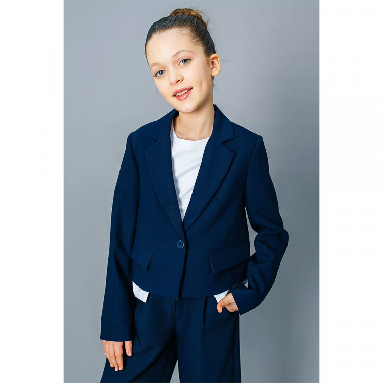 Жакет для девочки (Делорас) арт.X64290A размер 34/134-44/164 цвет синий