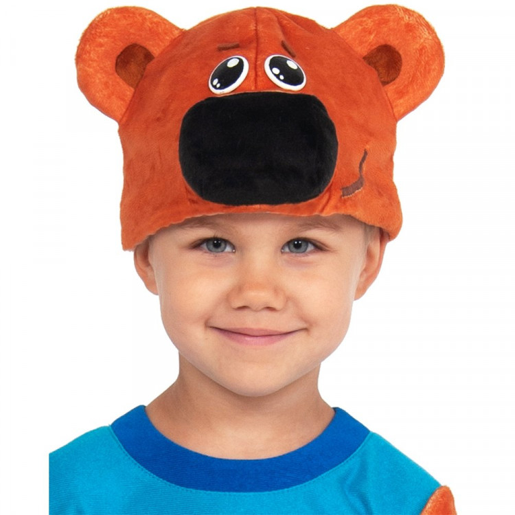 Маска-шапочка карнавальная плюш (МУЛЬТ-ГЕРОЙ) "Кеша МИМИШКИ" цв.оранжевый р.52-54 арт.41001