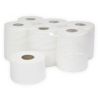 Бумага туалетная 1-сл втулка  200м рулон серая вторич. Терес мини (Ст.12)