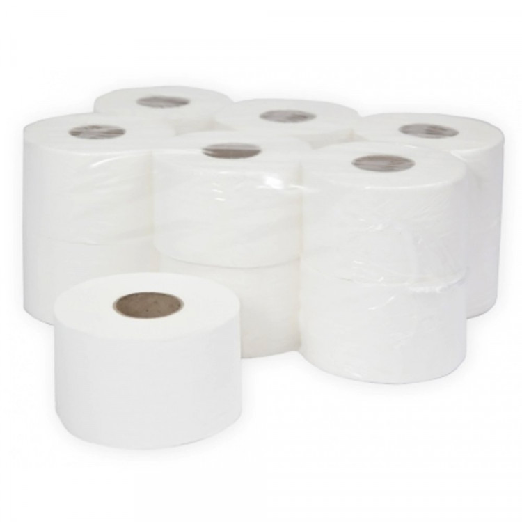 Бумага туалетная 1-сл втулка 200м рулон серая вторич. Терес мини (Ст.12) Бумага туалетная 1-сл втулка 200м рулон серая вторич. Терес мини (Ст.12)