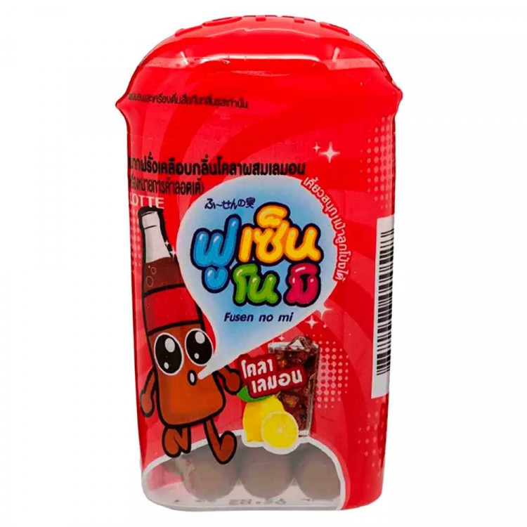 Жевательная резинка Lotte 15гр, Fuser No Mi Кола и Лимон (Ст.10)